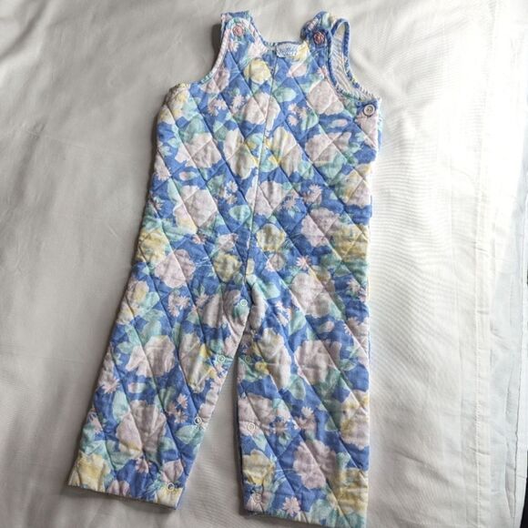 Vintage Floral Baby One Piece Quilted Jumper - Picture 1 of 9